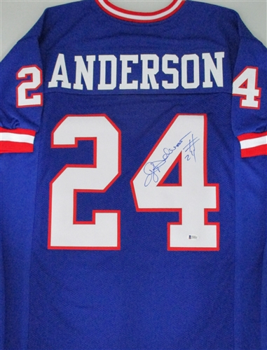 OTTIS ANDERSON SIGNED CUSTOM REPLICA NY GIANTS JERSEY - BCA