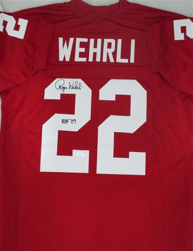 ROGER WEHRLI SIGNED CUSTOM REPLICA CARDINALS JERSEY W/ HOF - JSA