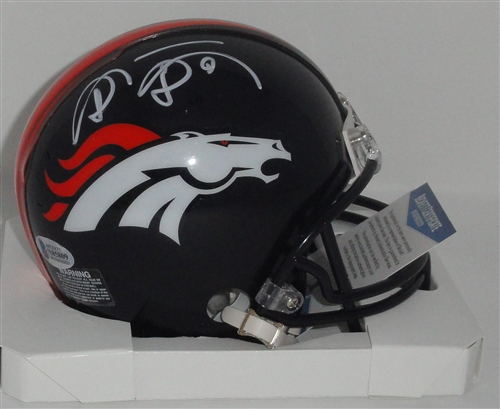 SHANNON SHARPE SIGNED BRONCOS MINI HELMET - BCA