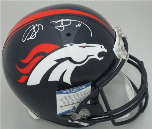 SHANNON SHARPE SIGNED FULL SIZE REPLICA BRONCOS HELMET - BCA