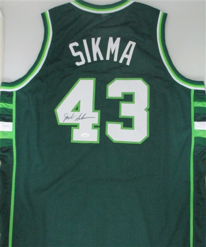 JACK SIKMA SIGNED CUSTOM REPLICA GREEN BUCKS JERSEY - JSA