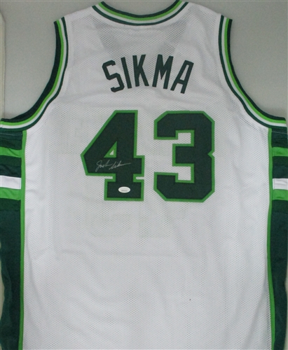 JACK SIKMA SIGNED CUSTOM REPLICA WHITE BUCKS JERSEY - JSA