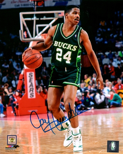 JAY HUMPHRIES SIGNED 16X20 MILW BUCKS PHOTO #2