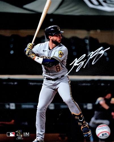 RYAN BRAUN SIGNED 8X10 BREWERS PHOTO #1