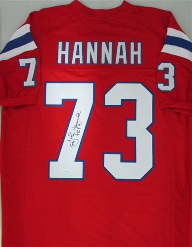 JOHN HANNAH SIGNED CUSTOM REPLICA PATRIOTS JERSEY - JSA