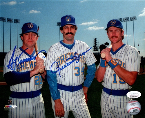 ROLLIE FINGERS & TED SIMMONS SIGNED 16X20 BREWERS PHOTO - JSA