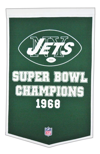 NEW YORK JETS 24X38 WOOL DYNASTY BANNER