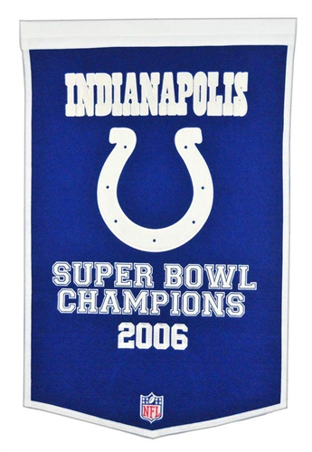 INDIANPOLIS COLTS 24X38 WOOL DYNASTY BANNER