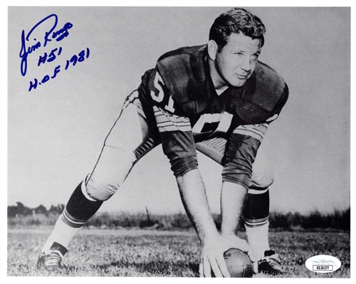 JIM RINGO (d) SIGNED 8X10 PACKERS PHOTO #1 W/ HOF - JSA