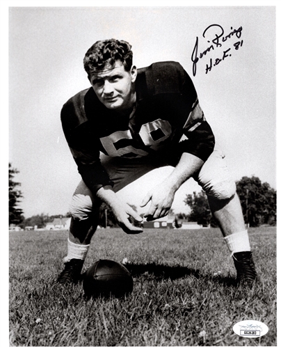 JIM RINGO (d) SIGNED 8X10 PACKERS PHOTO #2 W/ HOF - JSA