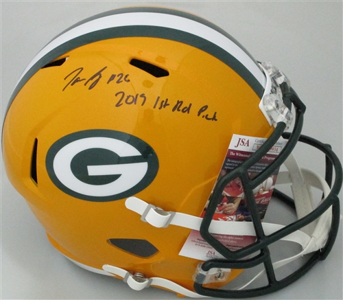 DARNELL SAVAGE SIGNED FULL SIZE PACKERS REPLICA SPEED HELMET W/ 1ST RD PICK - JSA