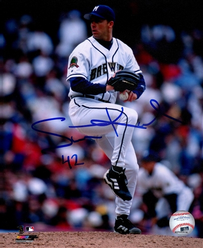 SCOTT KARL SIGNED 8X10 BREWERS PHOTO #1