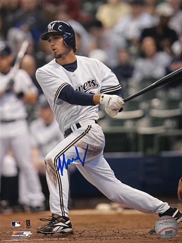 JJ HARDY SIGNED 8X10 BREWERS PHOTO #1