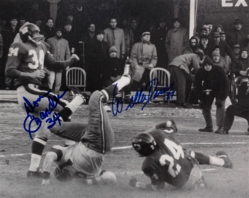 DON CHANDLER & WILLIE DAVIS DUAL SIGNED 8X10 PACKERS PHOTO #1