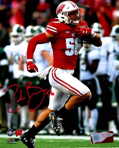 ZACK BAUN SIGNED 8X10 WI BADGERS PHOTO #1