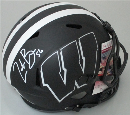 ZACK BAUN SIGNED FULL SIZE WI BADGERS SPEED REPLICA ECLIPSE HELMET - JSA