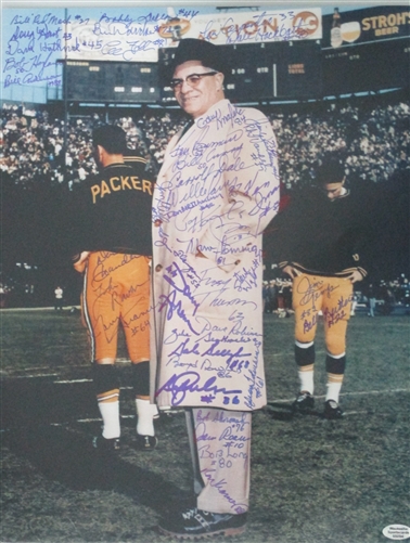 GREEN BAY PACKERS MULTI SIGNED 11x14 PHOTO #3- LOMBARDI ERA