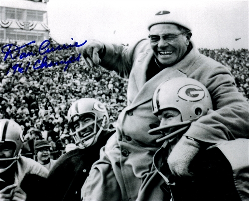 DAN CURRIE (d) SIGNED 8X10 PACKERS PHOTO #4 W/ 1961 CHAMPS