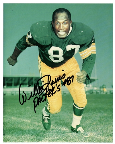 WILLIE DAVIS SIGNED 8X10 PACKERS PHOTO #14