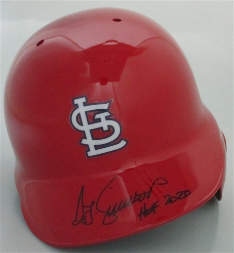 TED SIMMONS SIGNED FULL SIZE CARDINALS LEFT FLAP HELMET W/ "HOF 2020" - JSA