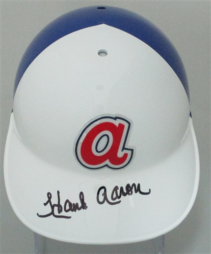 HENRY HANK AARON SIGNED FULL SIZE ATLANTA BRAVES HELMET - JSA