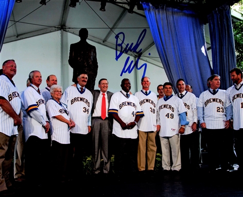 BUD SELIG SIGNED 8X10 BREWERS PHOTO #3