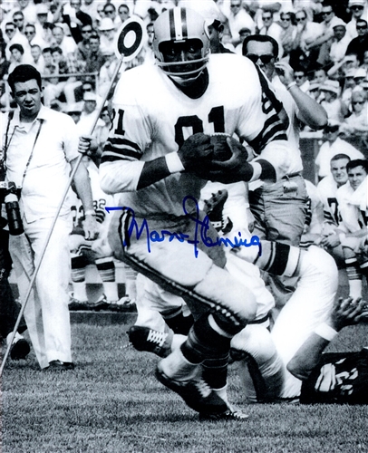 MARV FLEMING SIGNED 8X10 PACKERS PHOTO #1