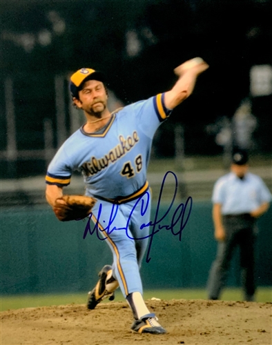 MIKE CALDWELL SIGNED 8X10 BREWERS PHOTO #9