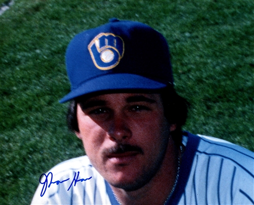 MOOSE HAAS SIGNED 8X10 BREWERS PHOTO #3