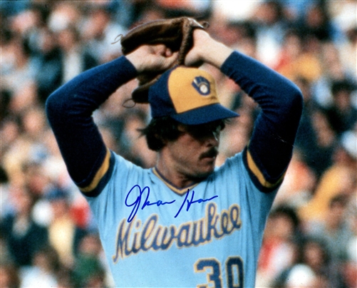 MOOSE HAAS SIGNED 8X10 BREWERS PHOTO #4