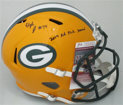 ELGTON JENKINS SIGNED FULL SIZE PACKERS REPLICA SPEED HELMET W/ SCRIPT - JSA