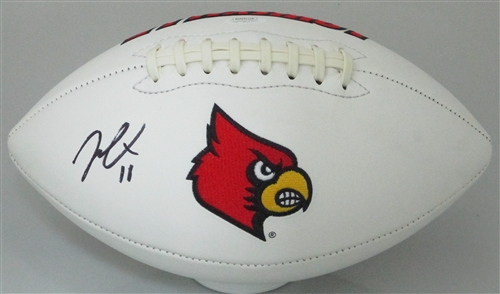 JAIRE ALEXANDER SIGNED WILSON REPLICA LOUISVILLE CARDINALS LOGO FOOTBALL - JSA