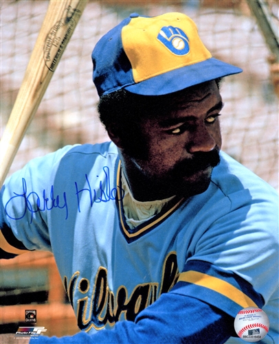 LARRY HISLE SIGNED 8X10 BREWERS PHOTO #4