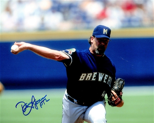 DOUG JONES SIGNED 8X10 BREWERS PHOTO #2