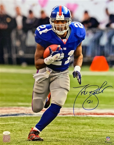 TIKI BARBER SIGNED 16X20 NY GIANTS PHOTO #1 - JSA