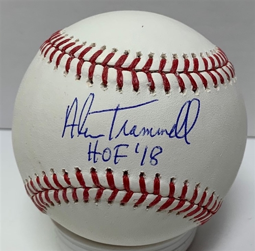 ALAN TRAMMELL SIGNED OFFICIAL MLB BASEBALL W/ HOF '18 - JSA