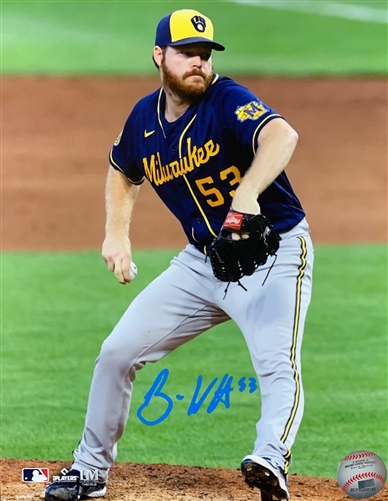 BRANDON WOODRUFF SIGNED BREWERS 8X10 PHOTO #1