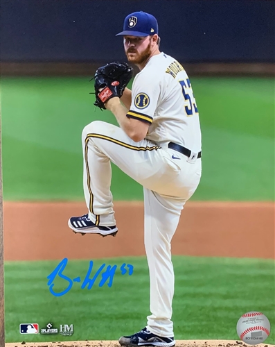 BRANDON WOODRUFF SIGNED BREWERS 8X10 PHOTO #2