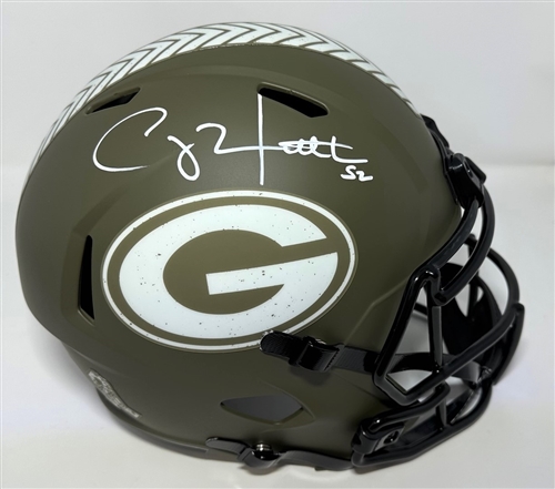 CLAY MATTHEWS SIGNED FULL SIZE PACKERS SALUTE REPLICA SPEED HELMET - JSA