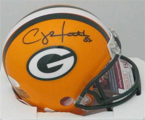 CLAY MATTHEWS SIGNED RIDDELL PACKERS MINI HELMET - JSA