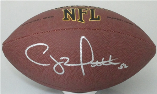 CLAY MATTHEWS SIGNED WILSON REPLICA SUPER GRIP FOOTBALL - JSA