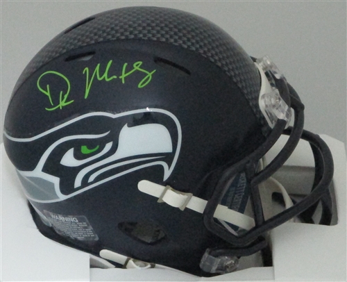 DK METCALF SIGNED SEAHAWKS SPEED MINI HELMET - BCA