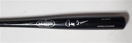 RAY FOSSE SIGNED LOUISVILLE SLUGGER BLACK REPLICA BAT - BREWERS - JSA