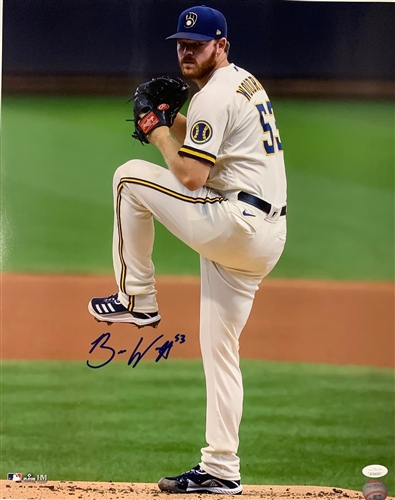 BRANDON WOODRUFF SIGNED BREWERS 16X20 PHOTO #2 - JSA