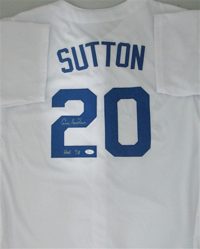 DON SUTTON SIGNED CUSTOM REPLICA DODGERS JERSEY W/ HOF - JSA