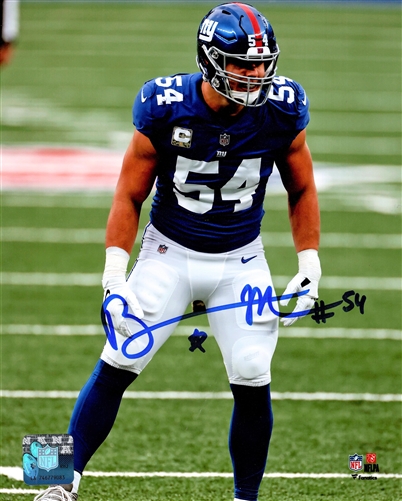 BLAKE MARTINEZ SIGNED NY GIANTS 8X10 PHOTO #1