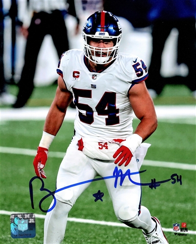 BLAKE MARTINEZ SIGNED NY GIANTS 8X10 PHOTO #2