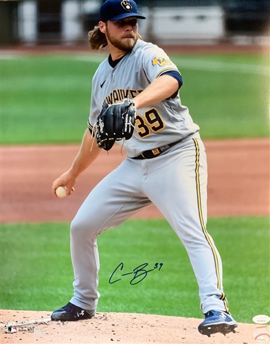 CORBIN BURNES SIGNED 16X20 BREWERS PHOTO #7 - JSA