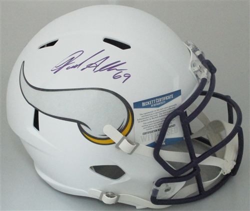 JARED ALLEN SIGNED FULL SIZE VIKINGS REPLICA FLAT WHITE HELMET - BCA