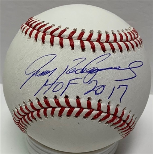 IVAN RODRIGUEZ SIGNED OFFICIAL MLB BASEBALL W/ "HOF 2017" - RANGERS - JSA